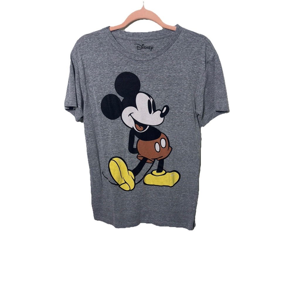 Disney Mickey Mouse Classic Graphic Tee Mens Small Grey Heather Short Sleeve